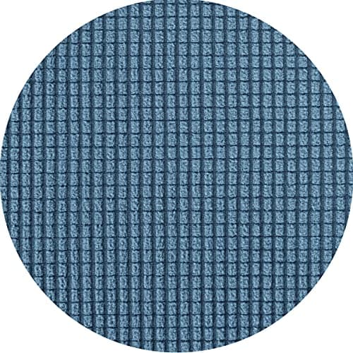 SubrTEX 5 Piece Stretch Loveseat Slipcover, Gray — Denim Blue