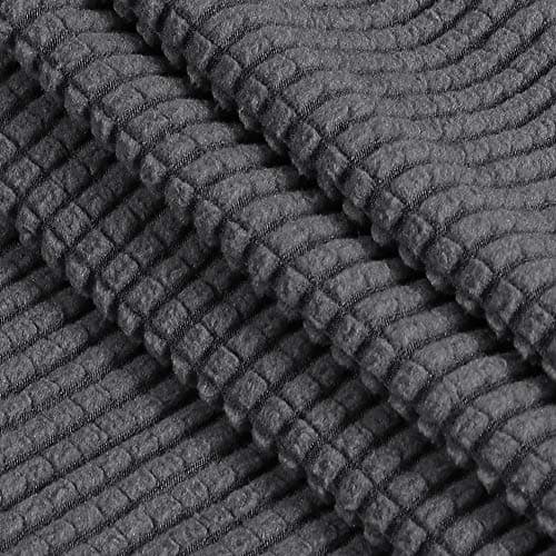 PrinceDeco Stretch Loveseat Sofa Cover, Brown, Washable Pet Friendly — Grey