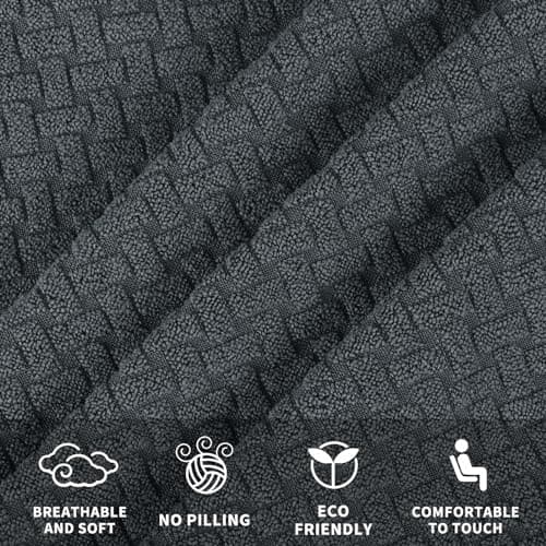 JIVINER Stretch Recliner Chair Covers, Dark Gray, 4 Piece Set
