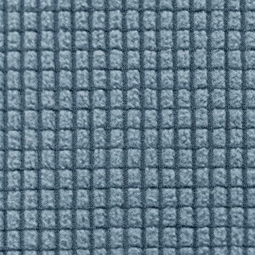 CHUN YI 7 Piece Stretch Couch Cover, 3 Seater with Elastic Backrests and Cushions(Large, Brick) — Smoky Blue