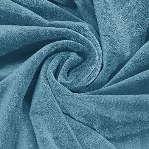 Navy Velvet Recliner Loveseat Cover, Stretch Reclining Slipcover — Blue