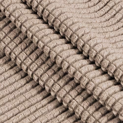 PrinceDeco Stretch Loveseat Sofa Cover, Brown, Washable Pet Friendly — Sand