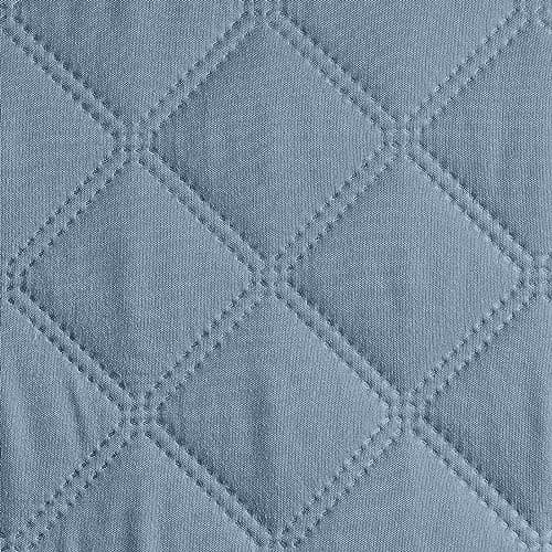 Waterproof Loveseat Cover for Double Recliner with Console, Dark Grey, 2 Seater — Pastel Blue