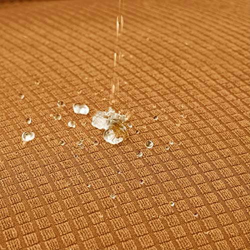 Joccun Gray Spandex Stretch Couch Cover, 3-Cushion Sofa Protector — Gold