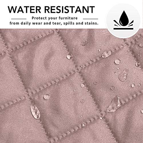 Dark Gray L-Shaped Sofa Slipcover for Pets and Kids (42x52 inches) — Pink/Pink