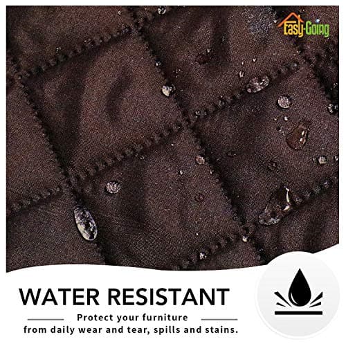 Water Resistant Oversized Recliner Cover with Elastic Straps, Large (27-29 in), Chocolate/Beige