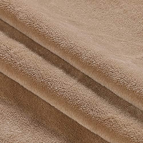Ivory Turquoise Loveseat Covers for Velvet Couch with Elastic Bottom — Camel