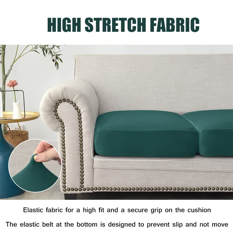 Wear-Resistant Stretch Velvet L-Shaped Sofa Cover for Left/Right Sectionals (Camel, Single Seat)