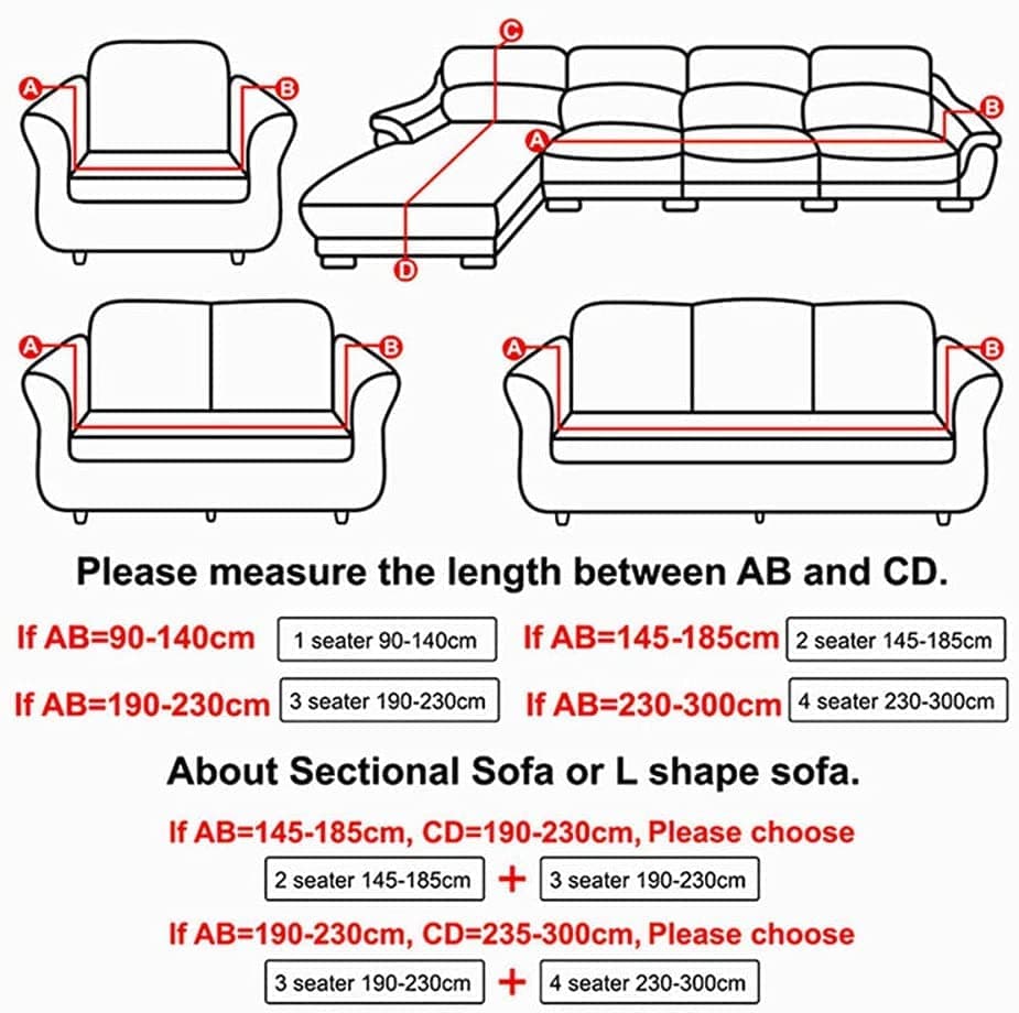 IMYOGI High Stretch Sofa Covers for 3 Seater Sectional Couch - Living Room Protector