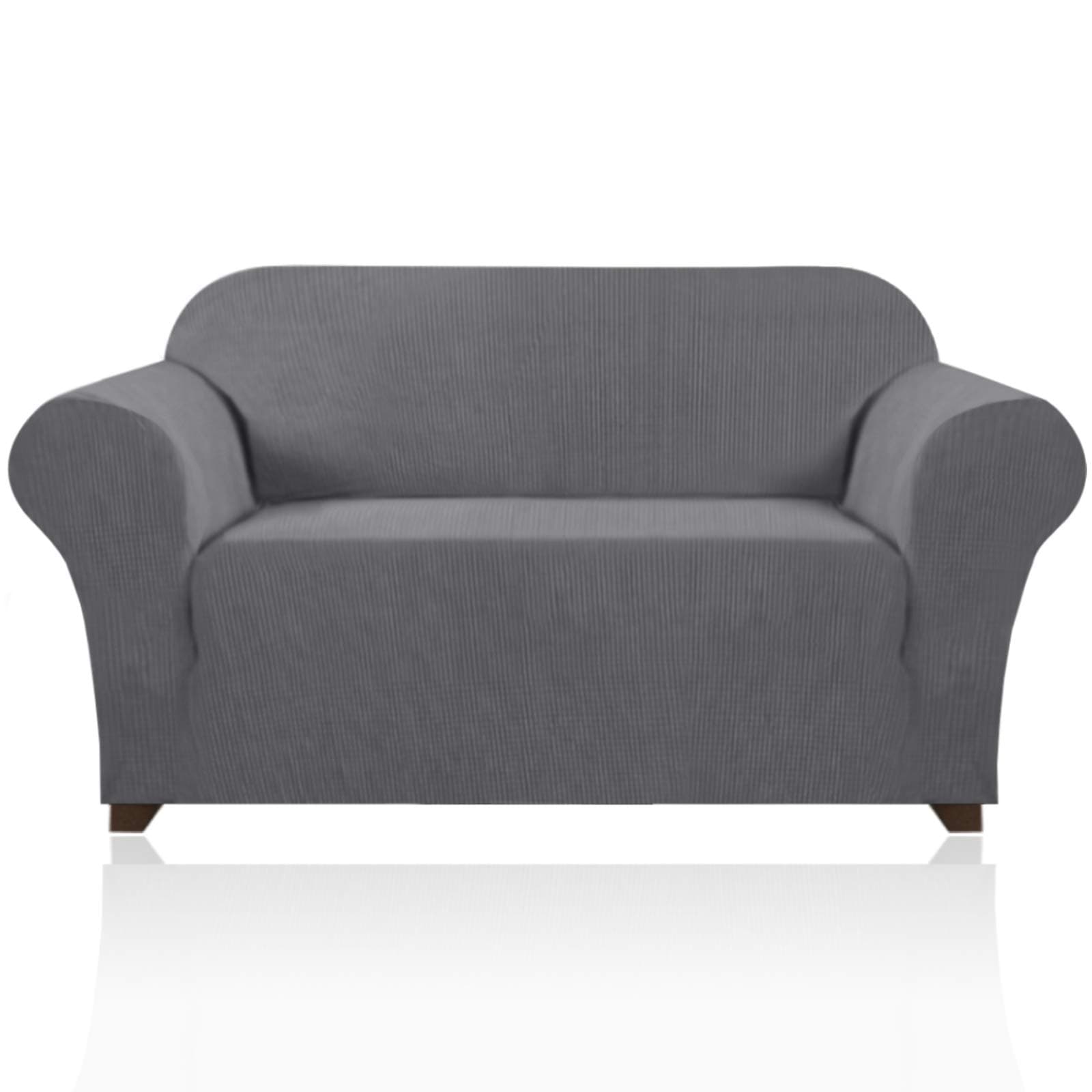 PrinceDeco Stretch Loveseat Sofa Cover, Gray, Pet Friendly&Washable