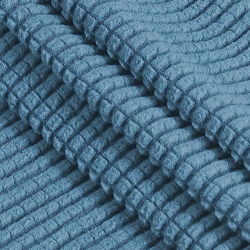 PrinceDeco Stretch Loveseat Sofa Cover, Brown, Washable Pet Friendly — Dusty Blue