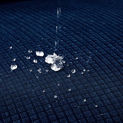 Joccun Gray Spandex Stretch Couch Cover, 3-Cushion Sofa Protector — Navy