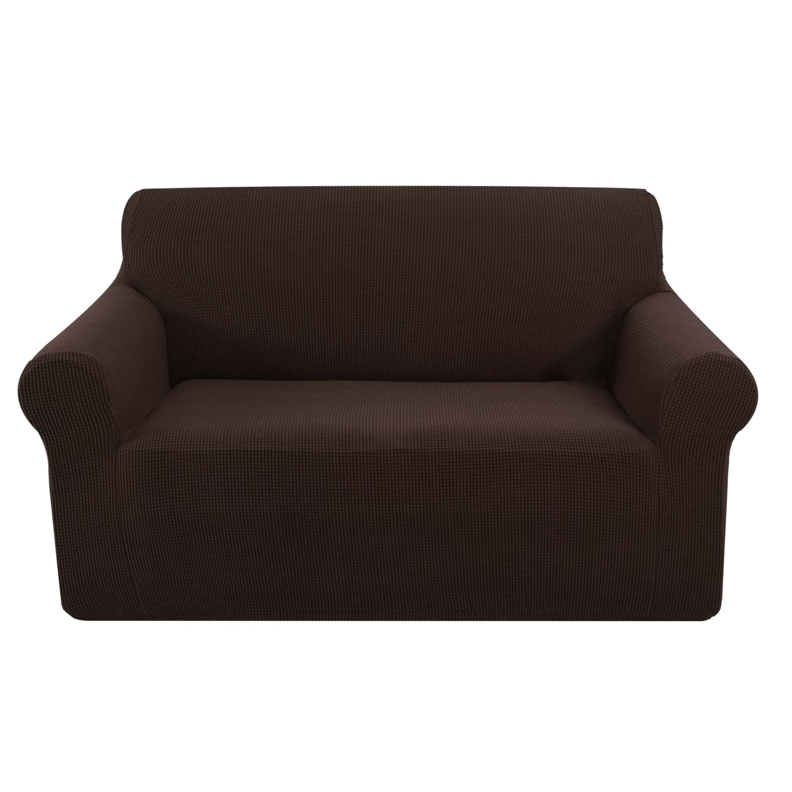 U-NICE Home Loveseat Stretch Sofa Cover, Pet Friendly, Chocolate