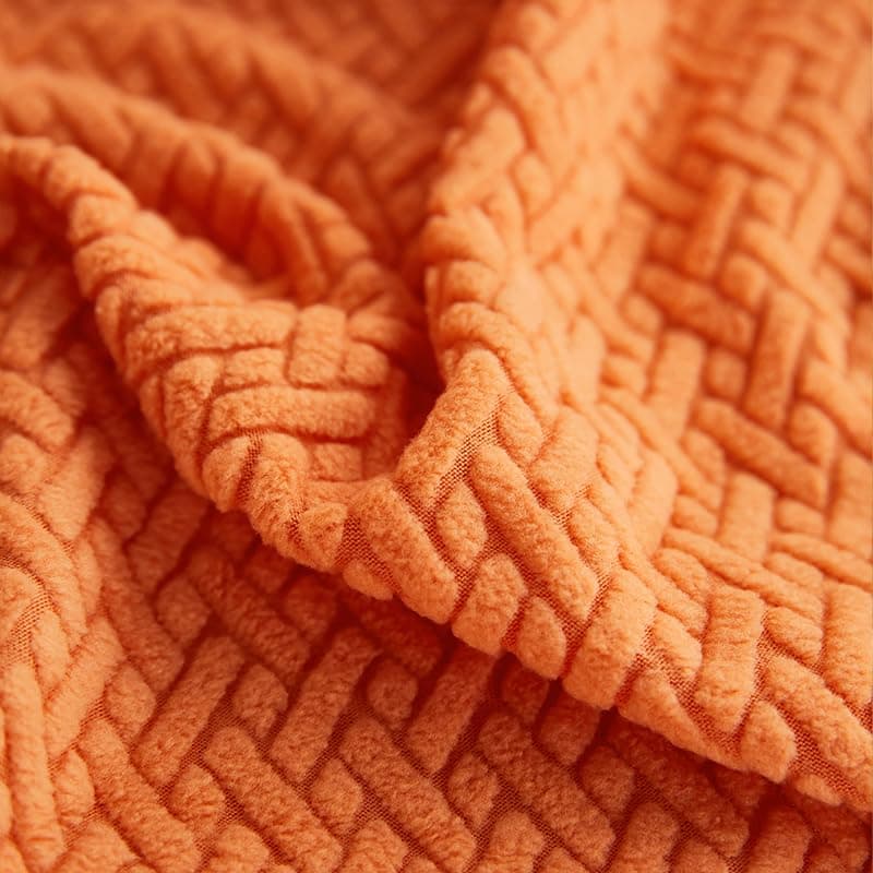 2024 New Stretch Slipcovers for Large Double Seat Sofa (Light Gray) — Texture Orange