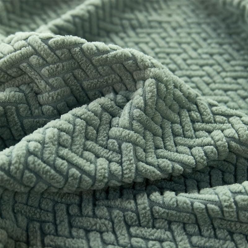 2024 New Stretch Slipcovers for Large Double Seat Sofa (Light Gray) — Texture Green