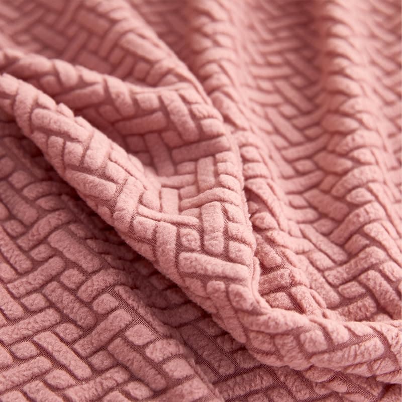 2024 New Stretch Slipcovers for Large Double Seat Sofa (Light Gray) — Texture Pink