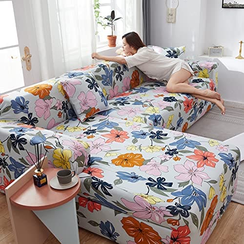 IMYOGI High Stretch Sofa Covers for 3 Seater Sectional Couch - Living Room Protector — Bi