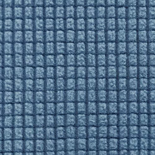 CHUN YI 7 Piece Stretch Couch Cover, 3 Seater with Elastic Backrests and Cushions(Large, Brick) — Denim Blue