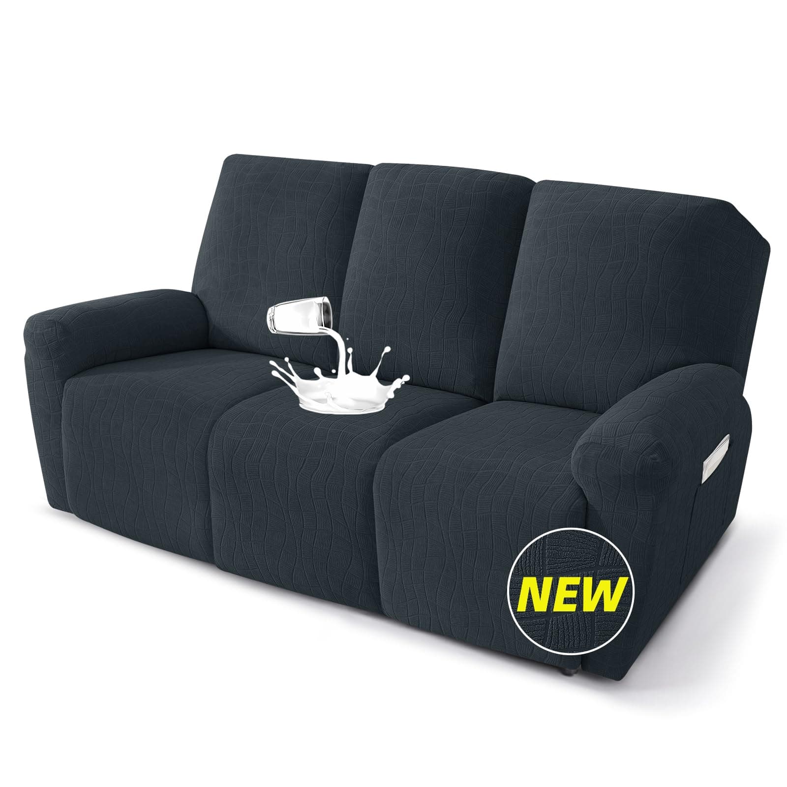 MAXIJIN Waterproof Recliner Couch Cover, Dark Gray