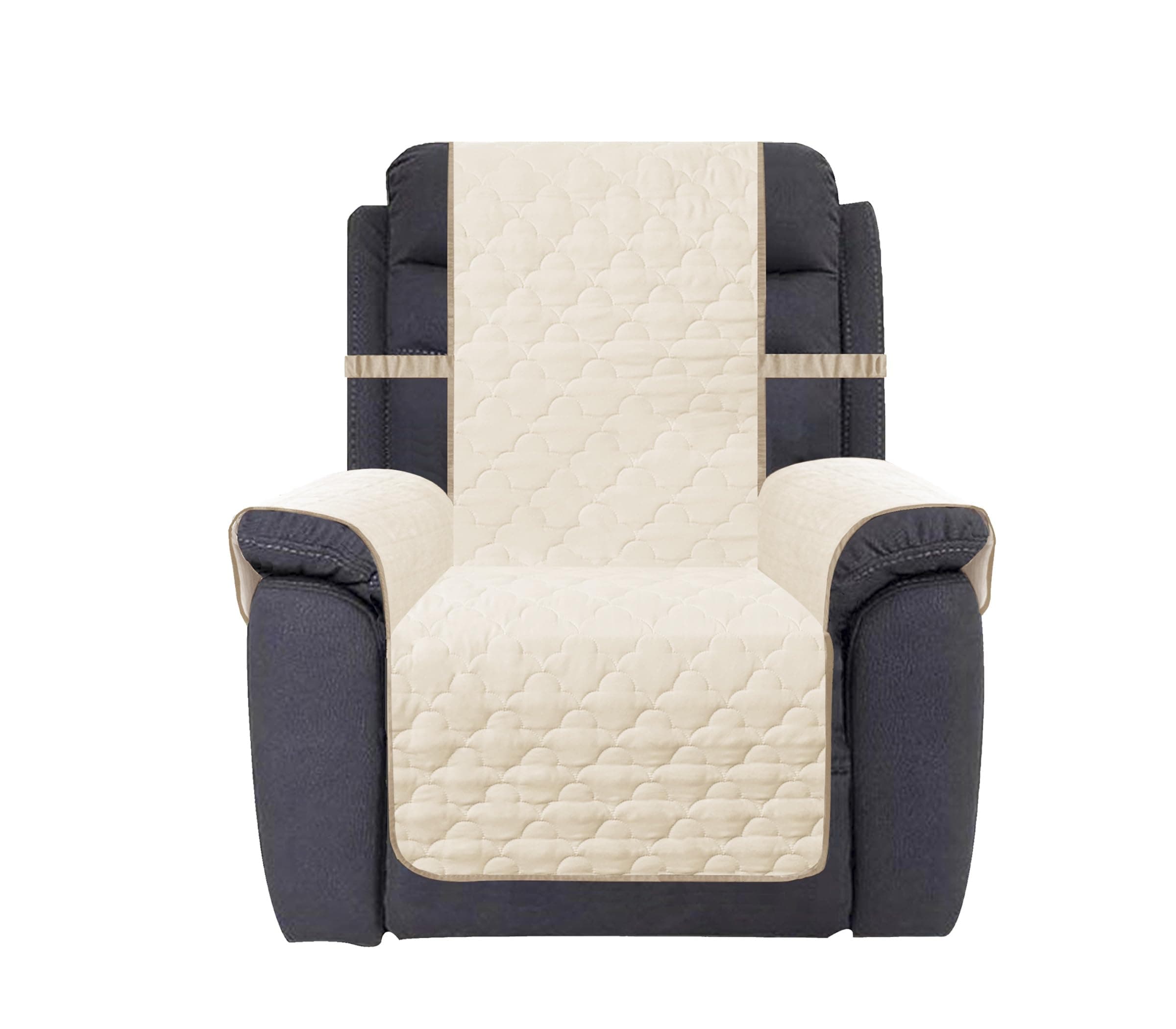CHHKON Waterproof Recliner Cover for Pets and Kids (Ivory, 23")