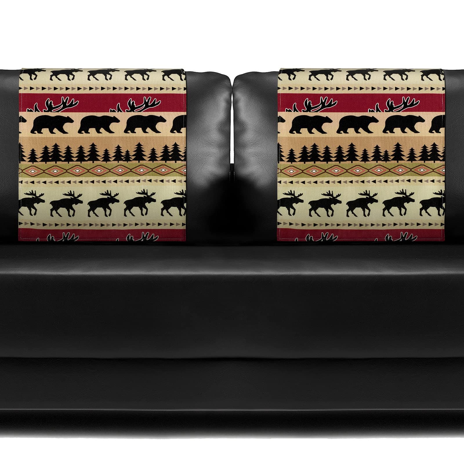 Recliner Chair Headrest Protector Cover (Animal Style, 2 Pieces)