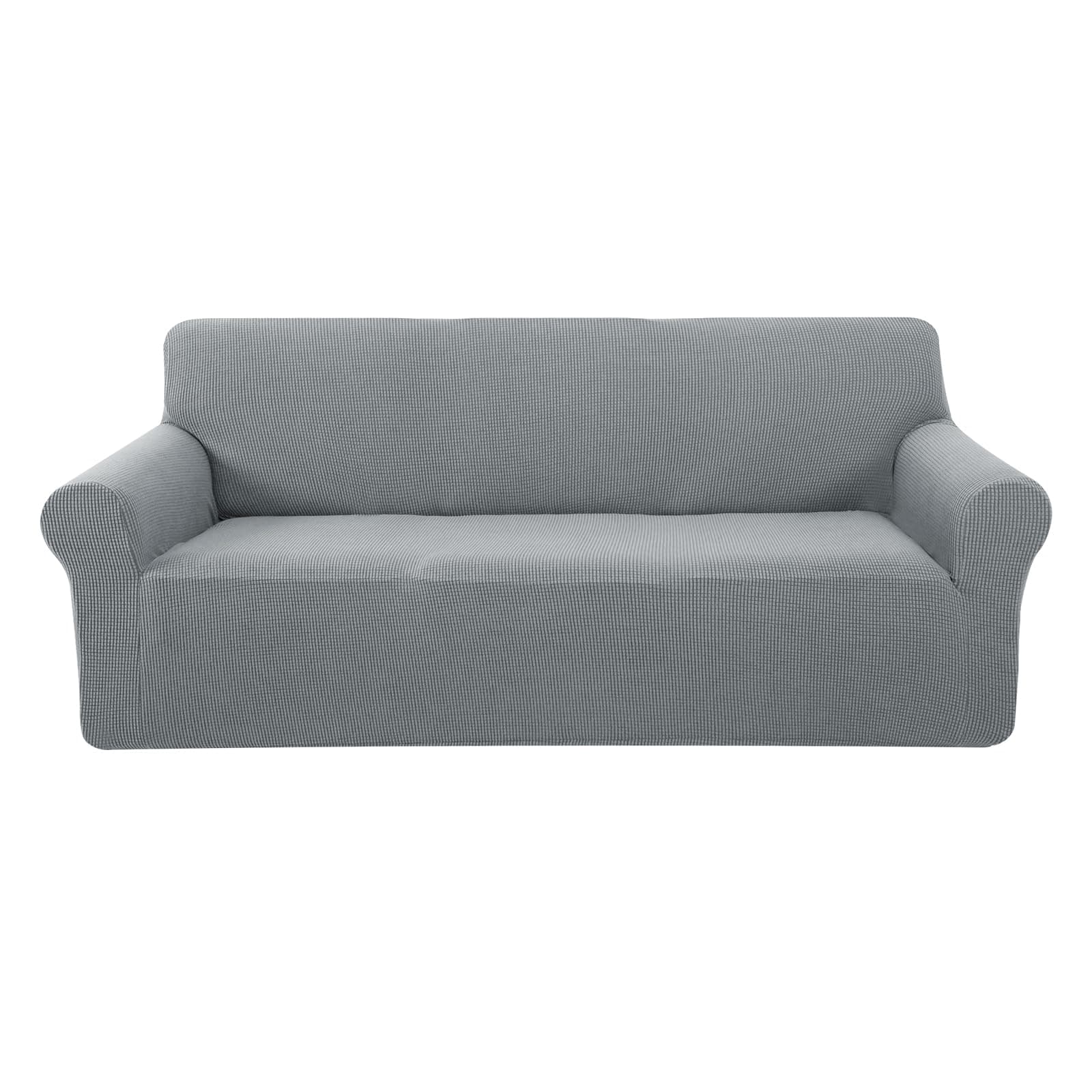 U-NICE HOME Grey Stretch Couch Cover for 3 Cushion Sofa Pet Friendly