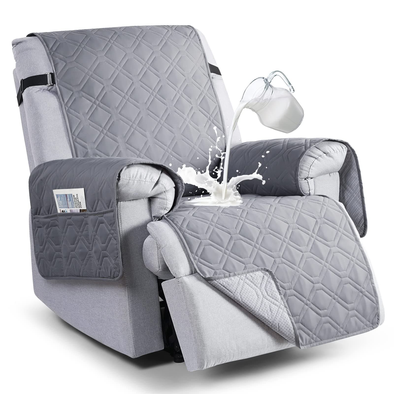 VANSOFY 100% Waterproof Dog Chair Cover, Light Gray, 23.6"