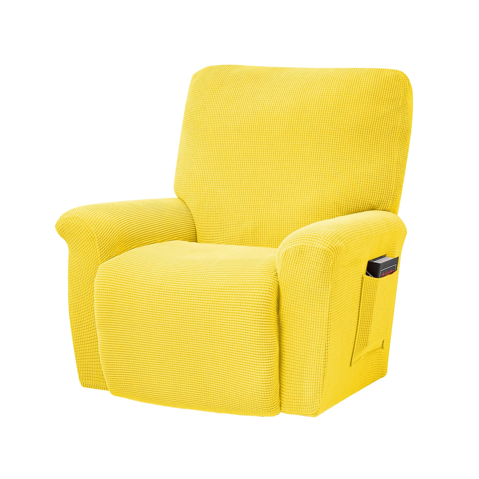 Conruser Jacquard Stretch Recliner Chair Cover (Yellow)