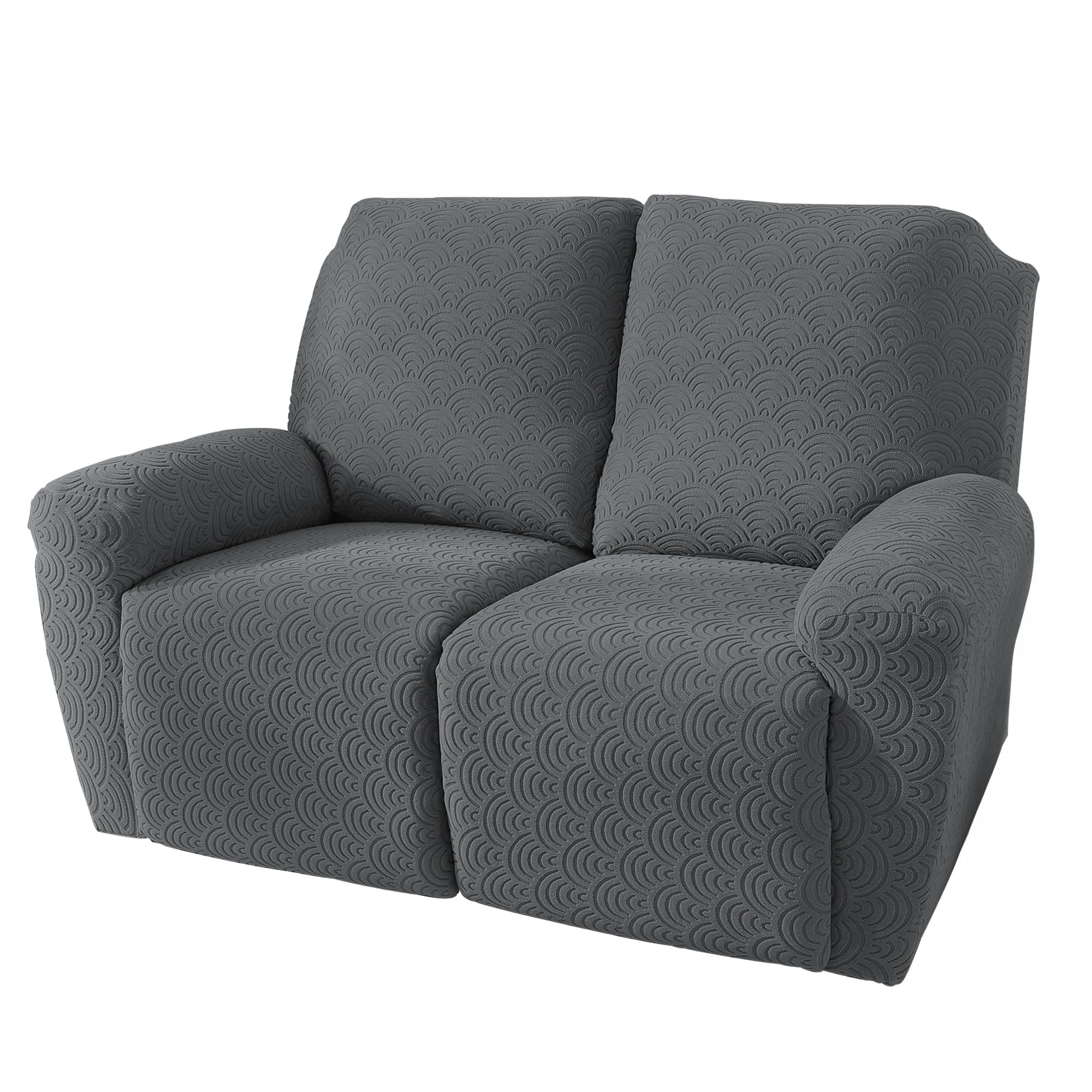 Northern Brothers Reclining Loveseat Cover, Dark Gray 2 Seater