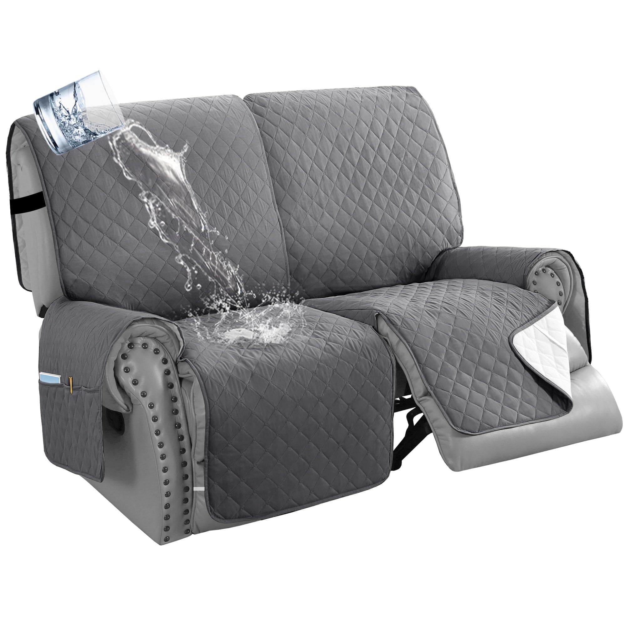 H.VERSAILTEX 100% Waterproof Recliner Cover, Rocket Gray