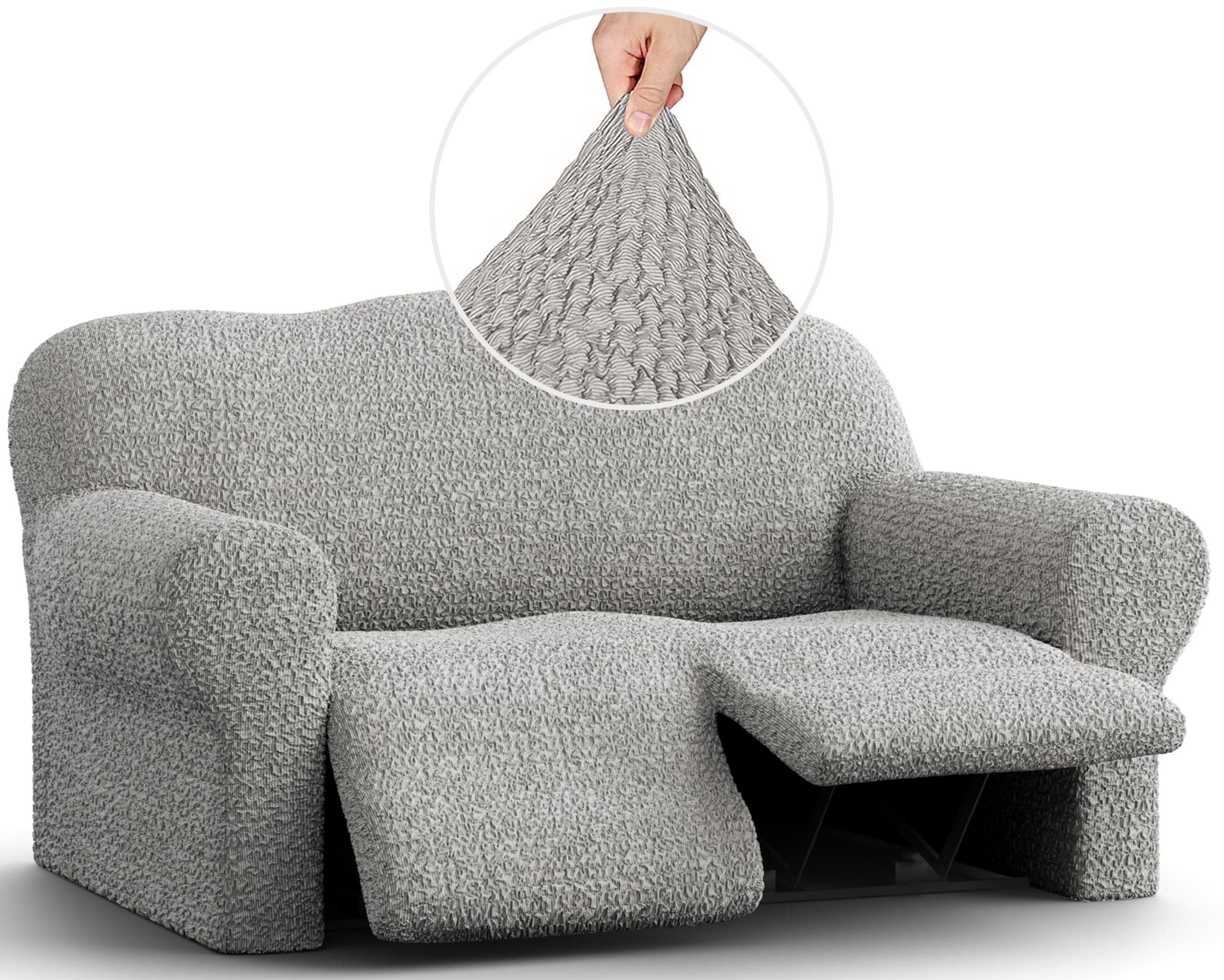 Mille Righe - Platinum Recliner Loveseat Cover